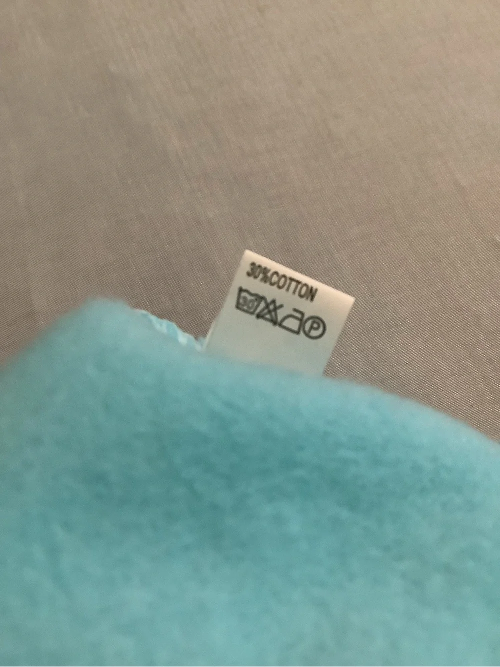Light Aqua Plush Hoodie - Large